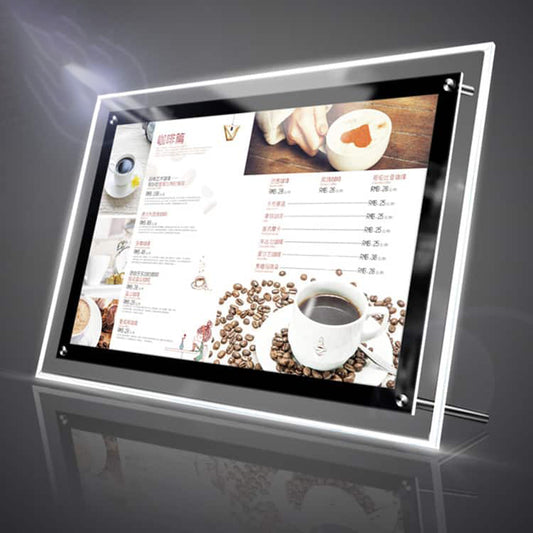 Desk Light Box Sign Menu Order Crystal Lightbox