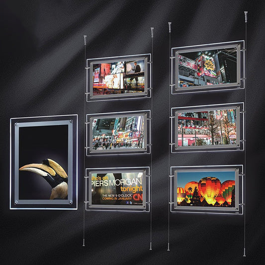 Hanging Crystal Light Box LED Display Sign for Interior