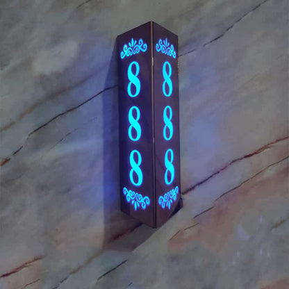 LED Door Signs Lighted House Numbers Backlit Signage