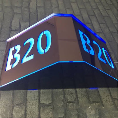 LED Number Signage Illuminated Custom Modern Sign