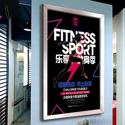 LED Poster Clip Frame Ultra Slim Advertising Light Box Sign