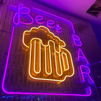 Beer Glass Led Sign Neon Bar Sign Illuminated Beer Display LED Signage – TP Sign