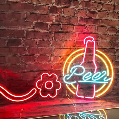 Neon Sign Board Illuminated Exterior LED Signage
