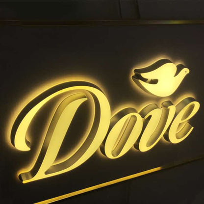 Rimless Acrylic Letter 3D Outdoor Illuminated Sign