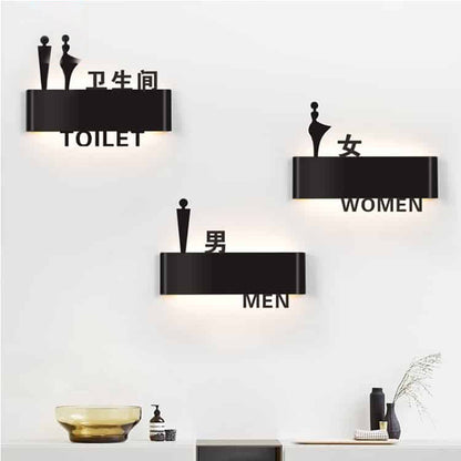 Toilet Sign LED Metal Backlit Illuminated Signage