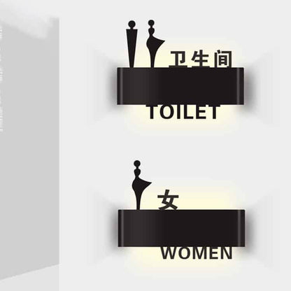 Toilet Sign LED Metal Backlit Illuminated Signage